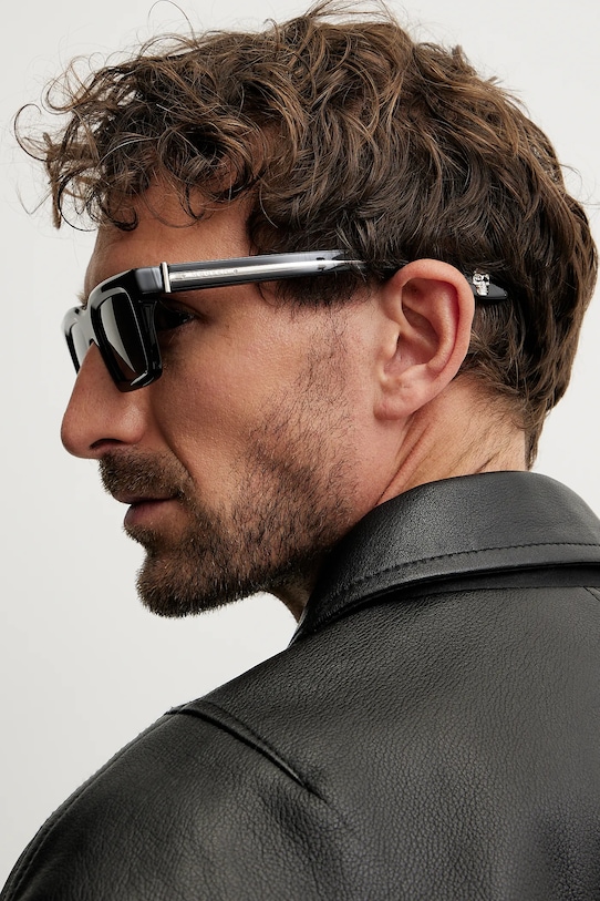 Alexander McQueen okulary przeciwsłoneczne prostokątne czarny AM0506S