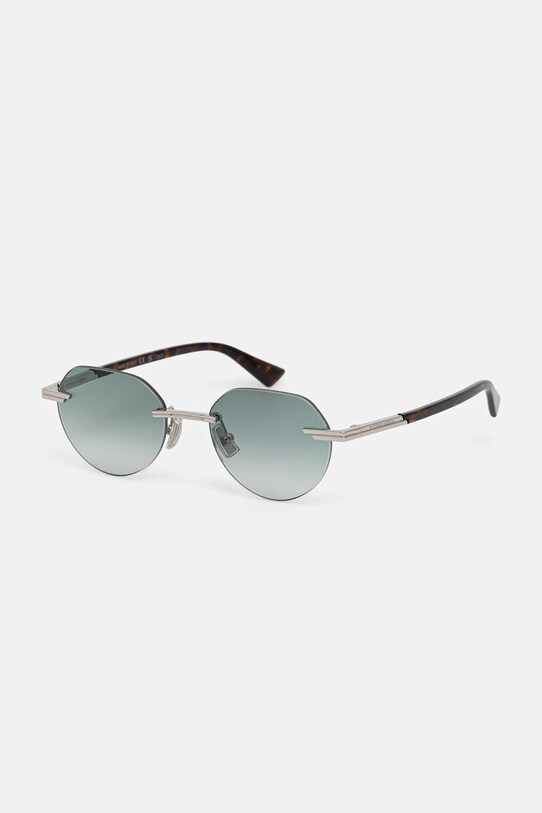 Bottega Veneta okulary przeciwsłoneczne okrągłe srebrny BV1379S
