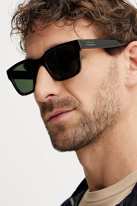 Gucci ochelari de soare dreptunghiular portocaliu GG1857S