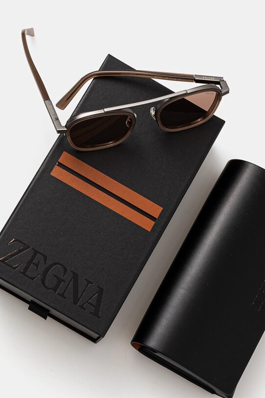 Zegna occhiali da sole argento EZ0231.5145E