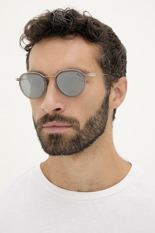 Zegna okulary przeciwsłoneczne lustrzana beżowy EZ0246.5157A