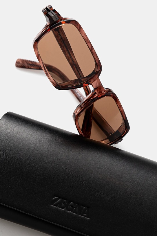 Γυαλιά ηλίου Zegna καφέ EZ0254.5571E