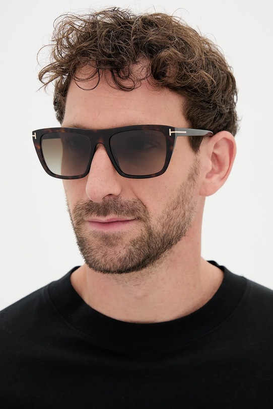 Γυαλιά ηλίου Tom Ford Aslan ορθογώνιο μαύρο FT1175.5652B