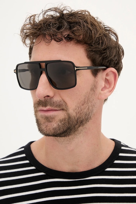 Sluneční brýle Tom Ford Kemp pilotky černá FT1177.5901A