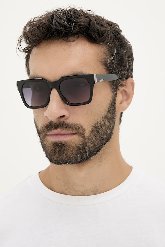 Guess okulary przeciwsłoneczne prostokątne czarny GU00172.5301B