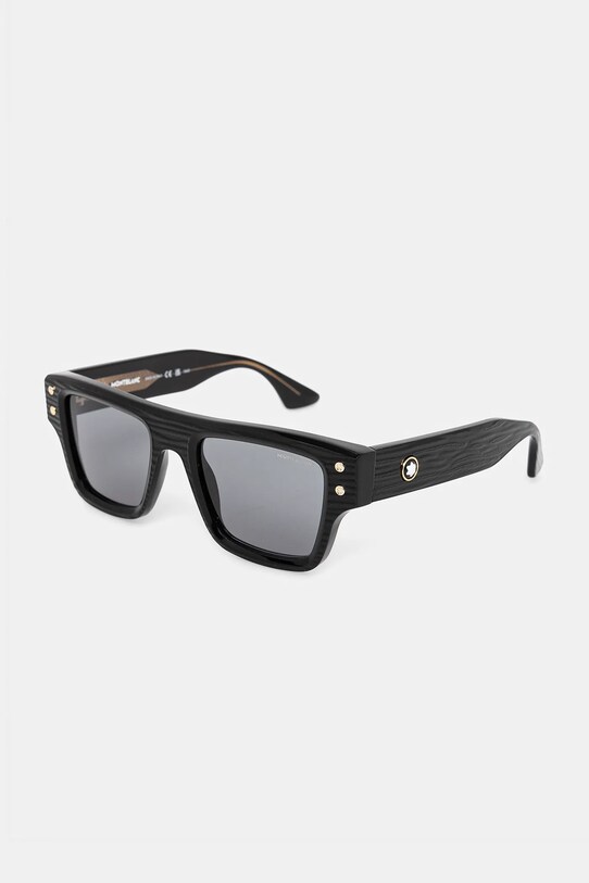Montblanc okulary wzorzysta z detalem czarny MB0253S