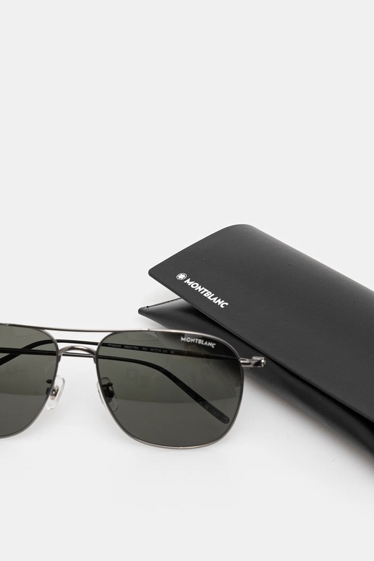 Montblanc okulary przeciwsłoneczne MB0417SA srebrny