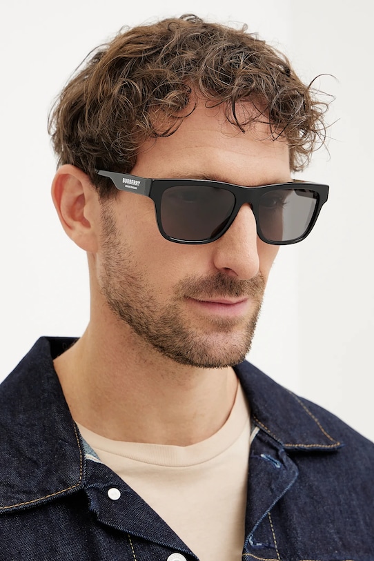 Burberry okulary przeciwsłoneczne jednolita czarny 0BE4293.377381