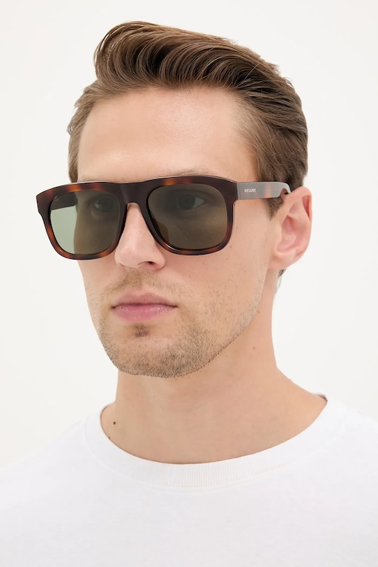 Saint Laurent okulary jednolita zielony SL.558