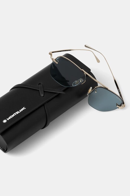 Montblanc okulary przeciwsłoneczne złoty MB0404S