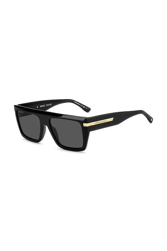 DSQUARED2 okulary przeciwsłoneczne prostokątne czarny D2.0177/S