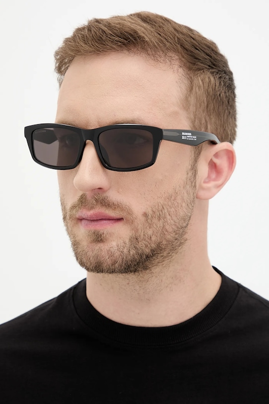 Balenciaga okulary przeciwsłoneczne prostokątne czarny BB0424SK