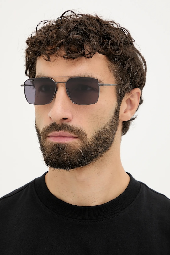 Сонцезахисні окуляри Gucci авіатор чорний GG1957SA