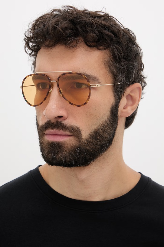 Gucci okulary przeciwsłoneczne jednolita brązowy GG1981S