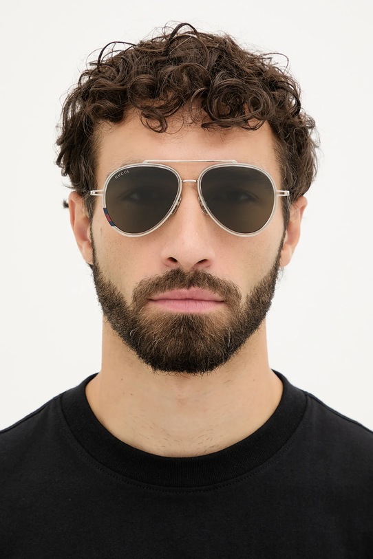 Солнцезащитные очки Gucci GG1981S серебрянный