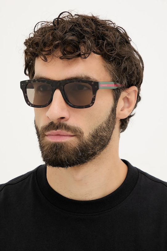 Gucci okulary przeciwsłoneczne przezroczysta brązowy GG1991S