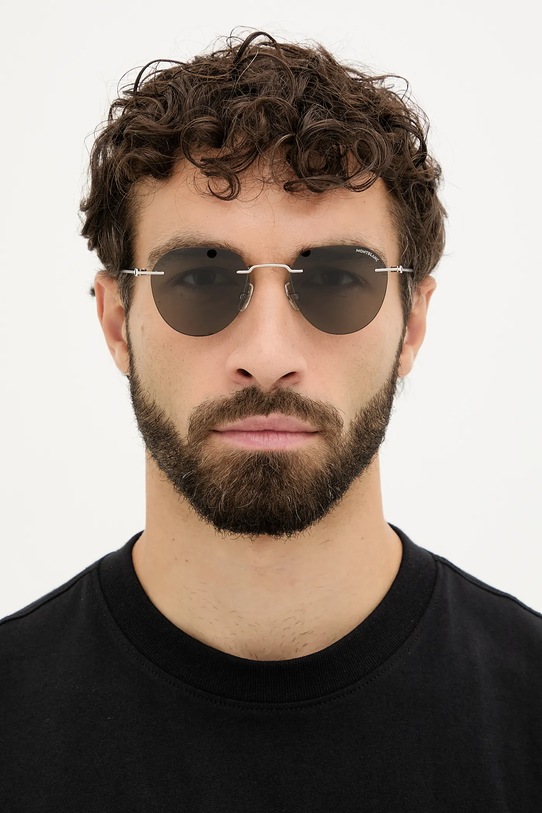 Montblanc okulary przeciwsłoneczne MB0428S szary