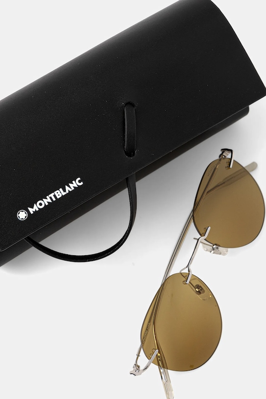 Montblanc okulary przeciwsłoneczne srebrny MB0428S