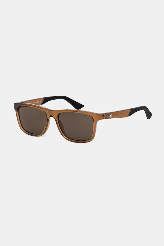 Montblanc okulary przeciwsłoneczne MB0432S brązowy AA00