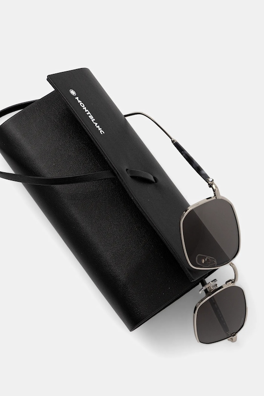 Montblanc okulary przeciwsłoneczne srebrny MB0441S