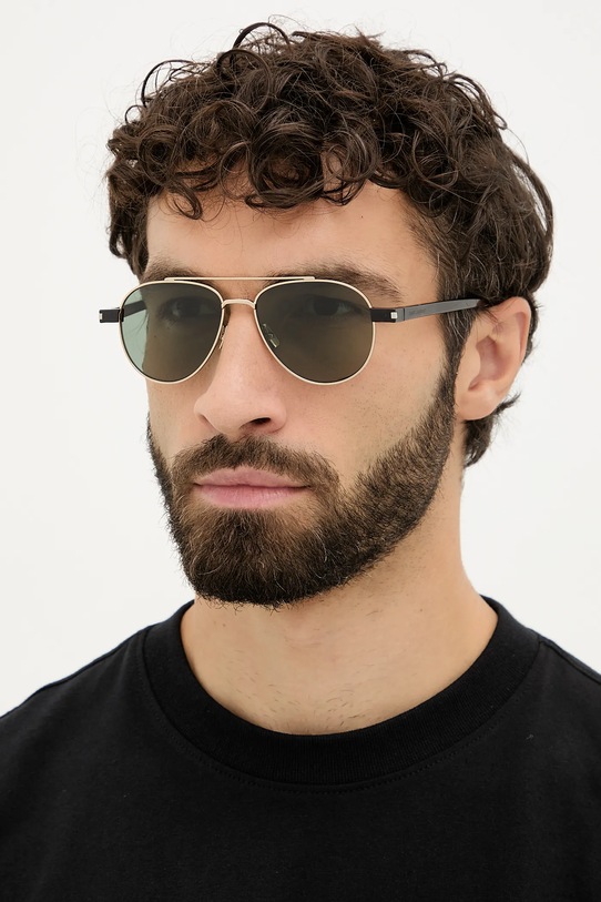 Saint Laurent okulary przeciwsłoneczne jednolita złoty SL.843