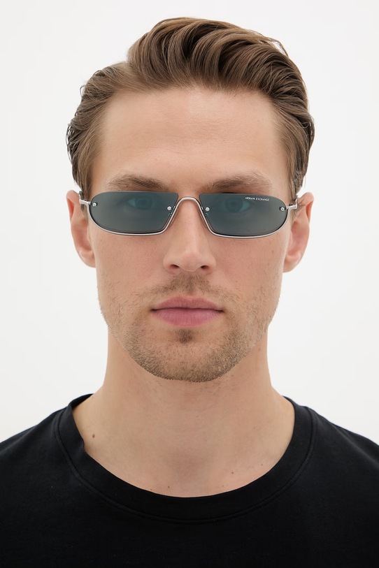 Armani Exchange sluneční brýle pánské 0AX2058S stříbrná AA00