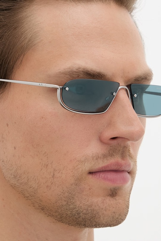Doplňky Armani Exchange sluneční brýle pánské 0AX2058S stříbrná