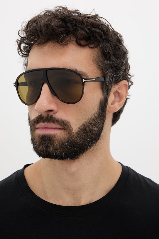 Tom Ford okulary przeciwsłoneczne jednolita brązowy FT1211.6552N