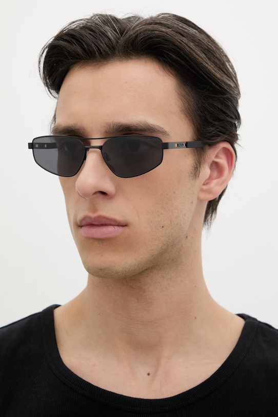 HUGO okulary przeciwsłoneczne kocie oczy czarny HG.1414/S