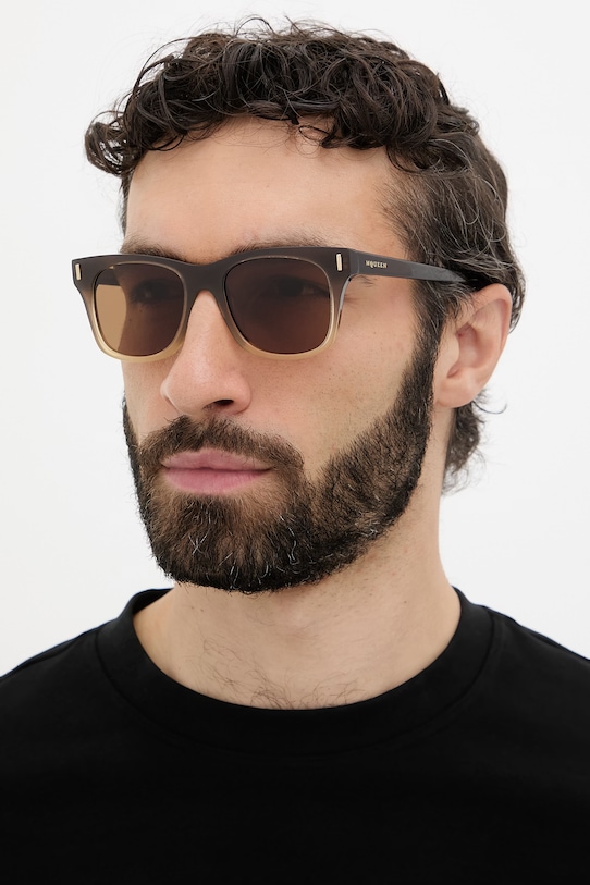 Alexander McQueen ochelari de soare pentru bărbați maro AM0551S