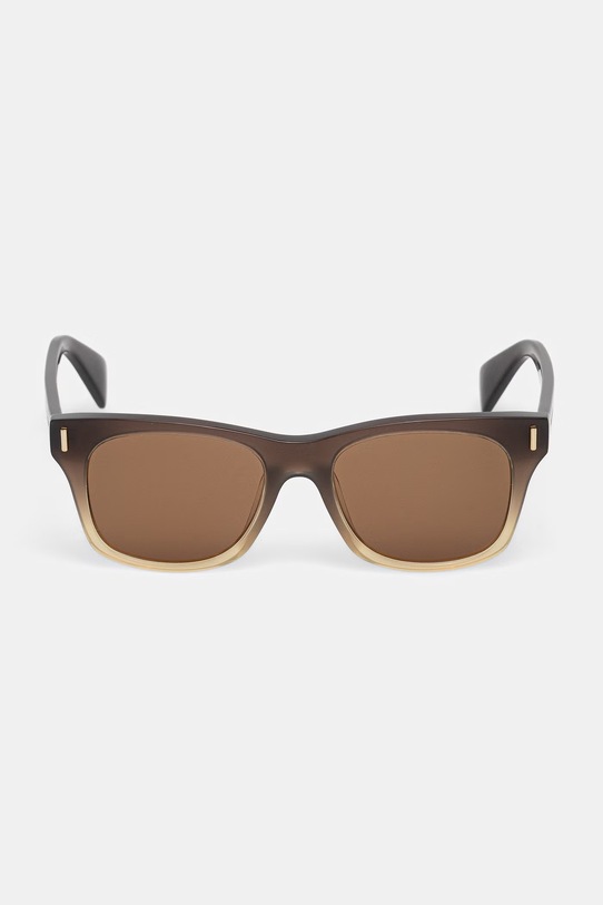 Alexander McQueen okulary przeciwsłoneczne męskie AM0551S brązowy AA00