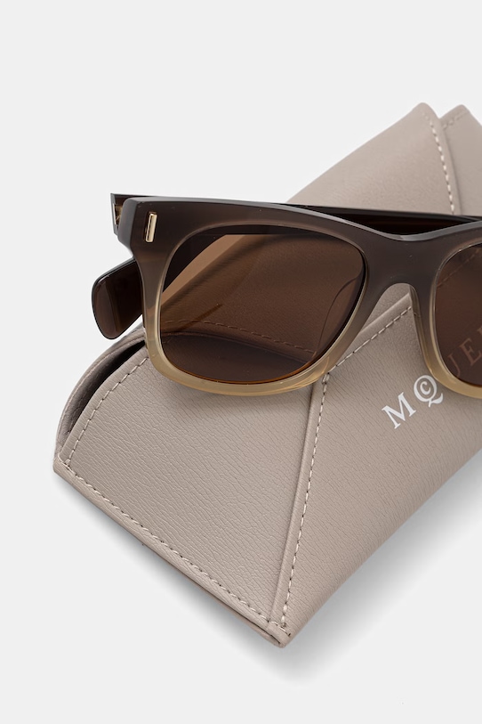 Akcesoria Alexander McQueen okulary przeciwsłoneczne męskie AM0551S brązowy