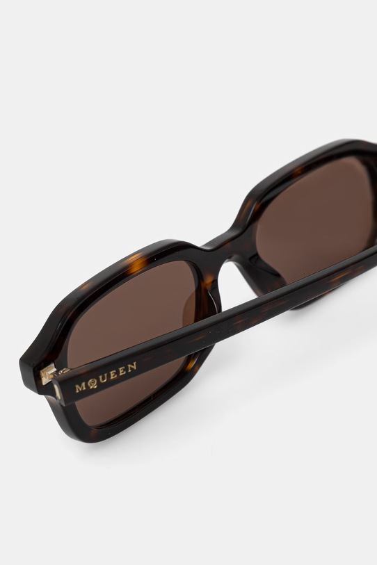 Akcesoria Alexander McQueen okulary przeciwsłoneczne męskie AM0558S brązowy