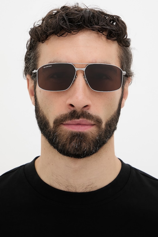 Balenciaga ochelari de soare pentru bărbați BB0492S argintiu
