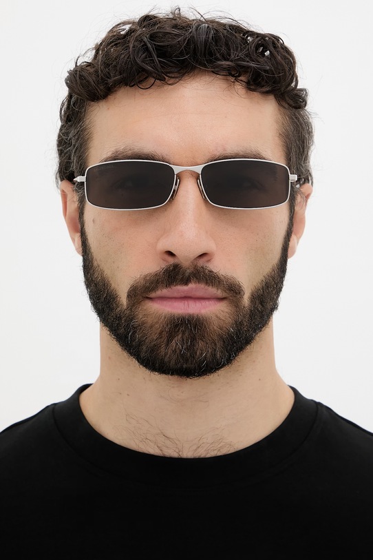 Balenciaga ochelari de soare pentru bărbați BB0493S argintiu