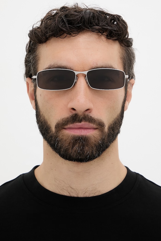 Balenciaga ochelari de soare pentru bărbați BB0493S argintiu
