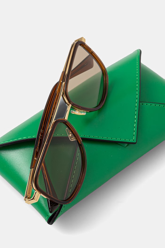 Akcesoria Bottega Veneta okulary przeciwsłoneczne męskie BV1463S brązowy
