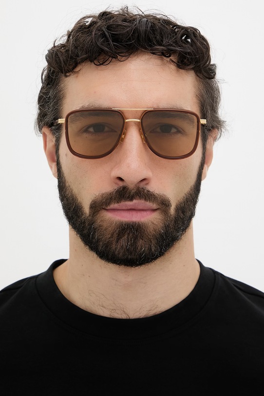 Bottega Veneta slnečné okuliare pánske BV1463S hnedá