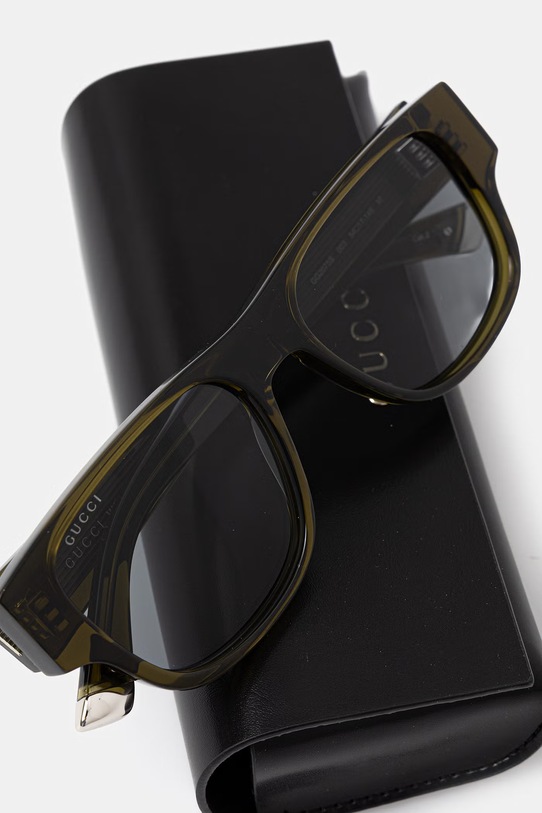 Akcesoria Gucci okulary przeciwsłoneczne kwadratowe męskie GG2075S zielony