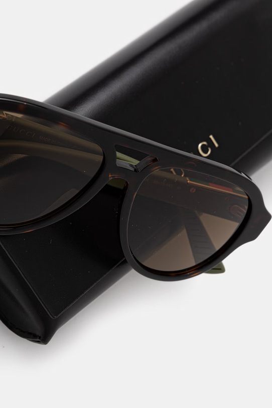 Akcesoria Gucci okulary przeciwsłoneczne pilotki męskie GG2088S brązowy