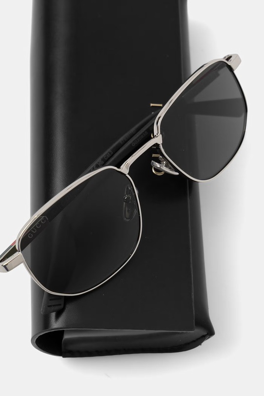Akcesoria Gucci okulary przeciwsłoneczne męskie GG2093S srebrny