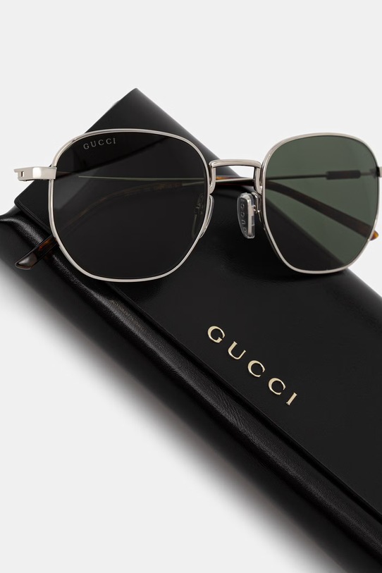 Gucci slnečné okuliare pánske strieborná GG2095S