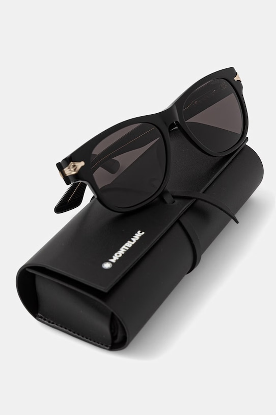 Montblanc okulary przeciwsłoneczne wayfarer męskie czarny MB0478S