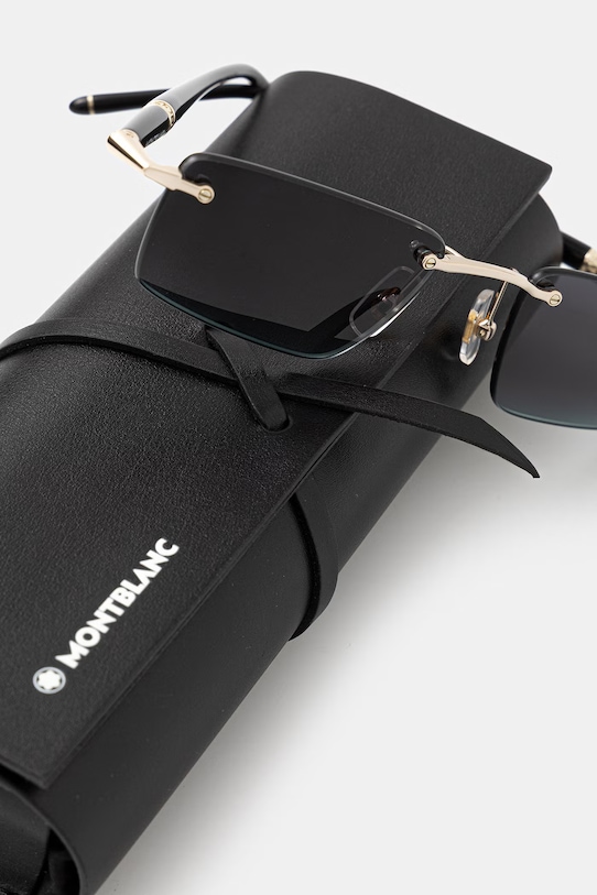 Akcesoria Montblanc okulary przeciwsłoneczne męskie MB0484S złoty