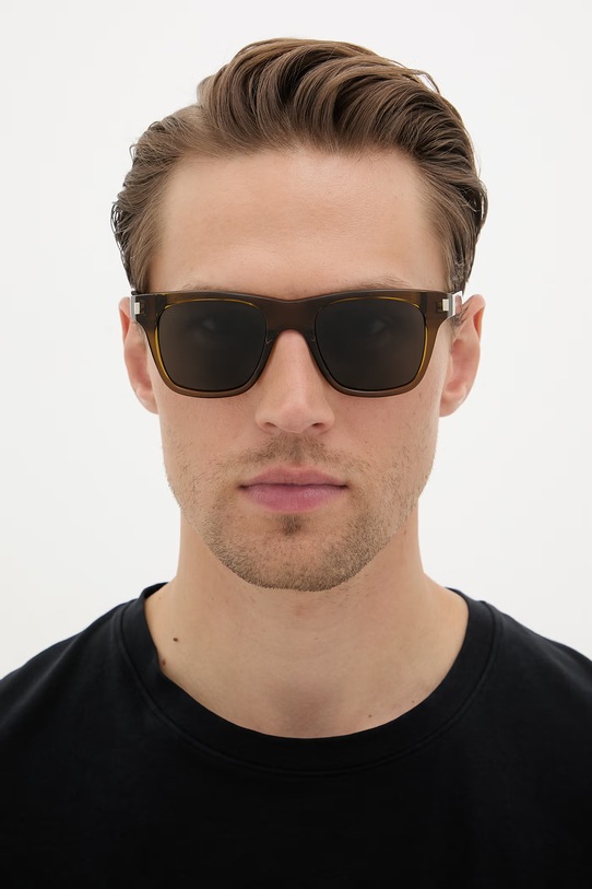 Saint Laurent ochelari de soare Wayfarer bărbați SL.875 maro