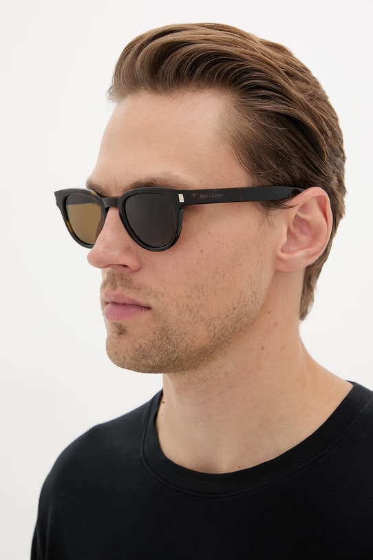 Saint Laurent Ochelari de soare bărbați maro SL.876