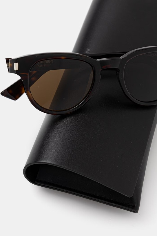 Akcesoria Saint Laurent okulary przeciwsłoneczne męskie SL.876 brązowy