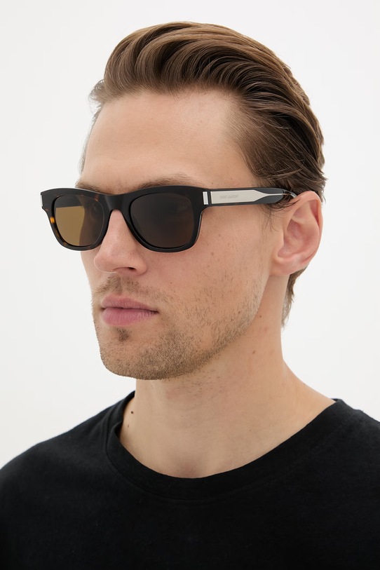 Saint Laurent ochelari de soare Wayfarer pentru bărbați maro SL.877