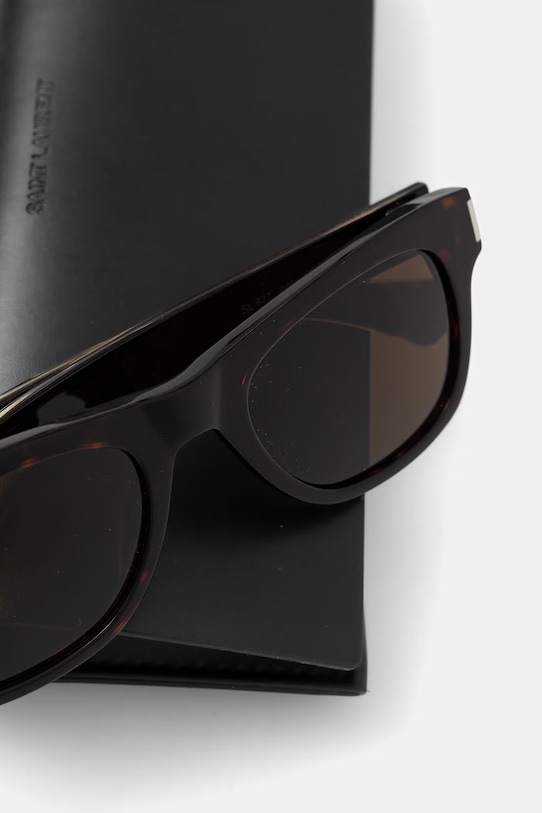 Akcesoria Saint Laurent okulary przeciwsłoneczne wayfarer męskie SL.877 brązowy