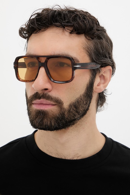 David Beckham štvorcové slnečné okuliare pánske hnedá DB.7151/S